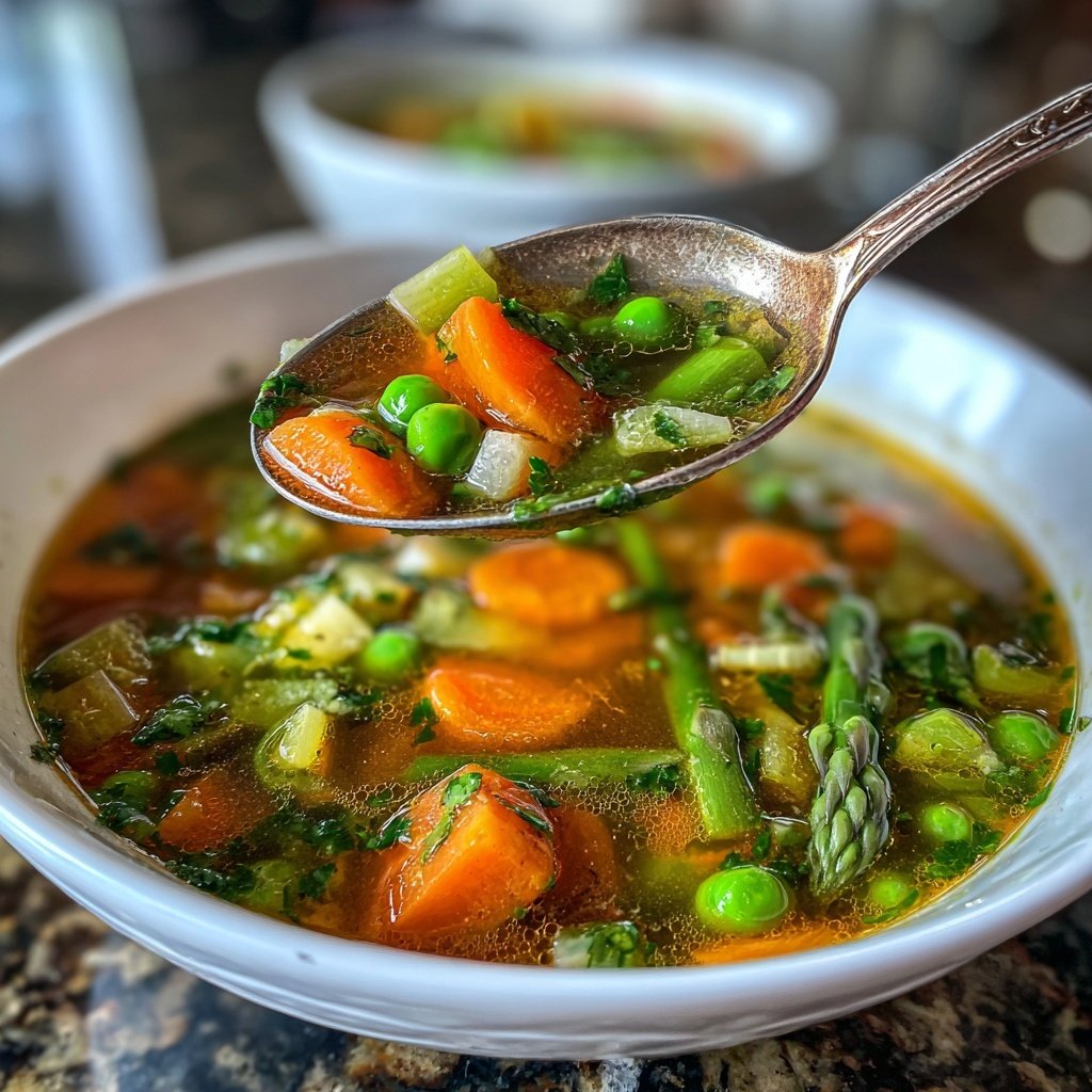 Light Spring Vegetable Broth