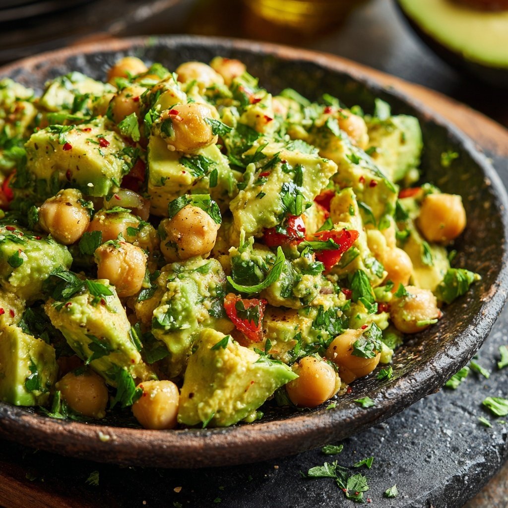 Healthy & Light Avocado Chickpea Salad