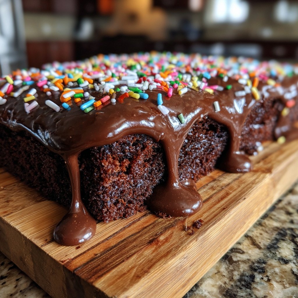 Chocolate Sheet Cake With Cocoa