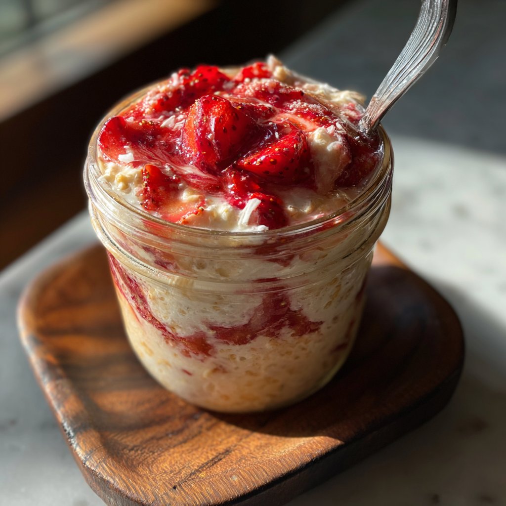 Overnight Oats With Strawberries