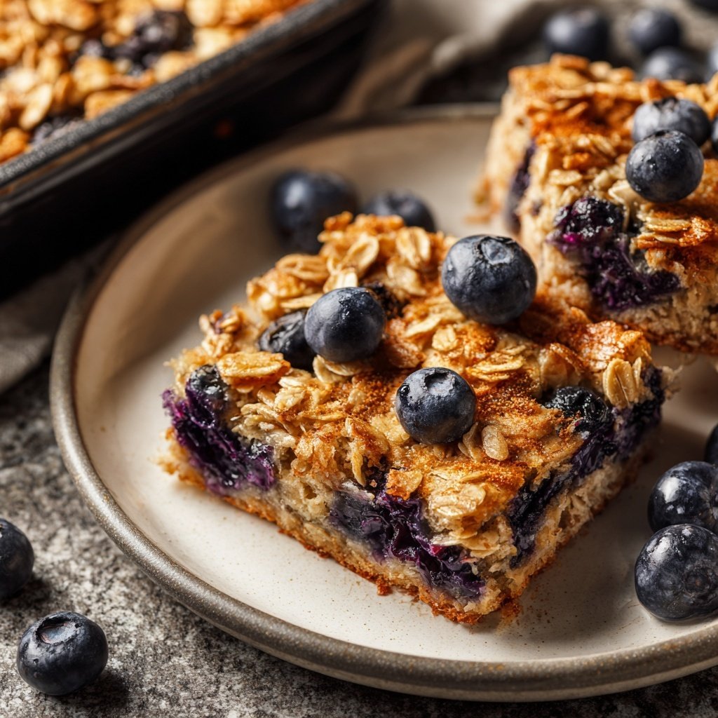 Blueberry Oatmeal Breakfast Bake