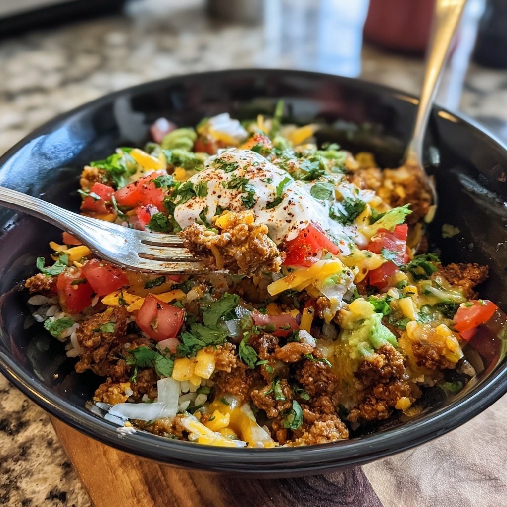 Ground Turkey Taco Bowl