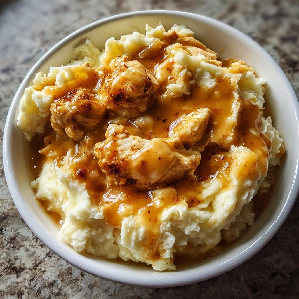 Comfort Food Creamy Chicken and Mashed Potatoes