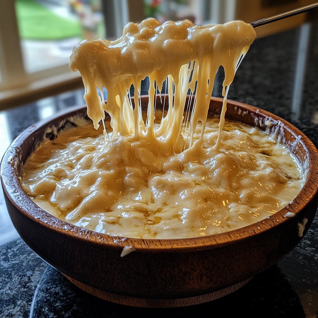 Fondue with Beer and Swiss Cheese