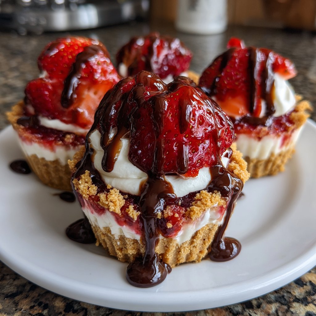 No Bake Strawberry Dessert Cups