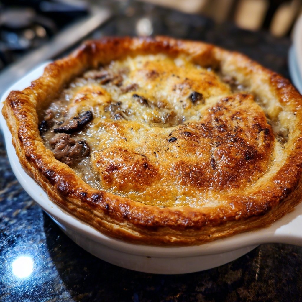 Comfort Food Beef and Mushroom Pot Pie